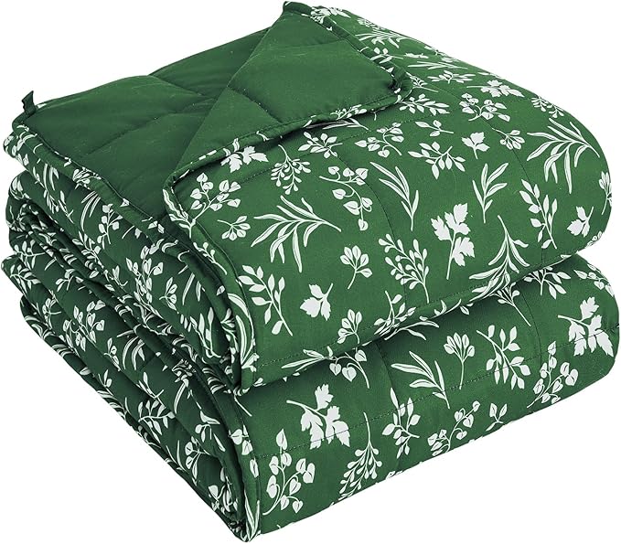 yescool King Size Weighted Blanket for Adults (20 lbs, 80” x 87”, Forest) Cooling Heavy Blanket for Sleeping Perfect for 190-210 lbs, Breathable Blanket for Adults & Couple All Season
