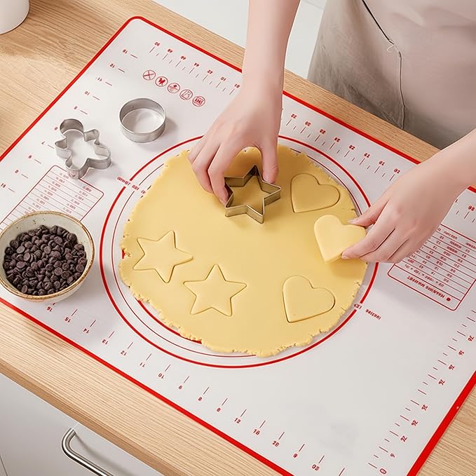 Extra Large 31.5'' x 24" Silicone Baking Mat for Rolling Dough & Pastry – Non-Stick, Heat-Resistant Kitchen Counter Protector – Dishwasher Safe, Easy Clean (XXL-31.5'' X 24'')