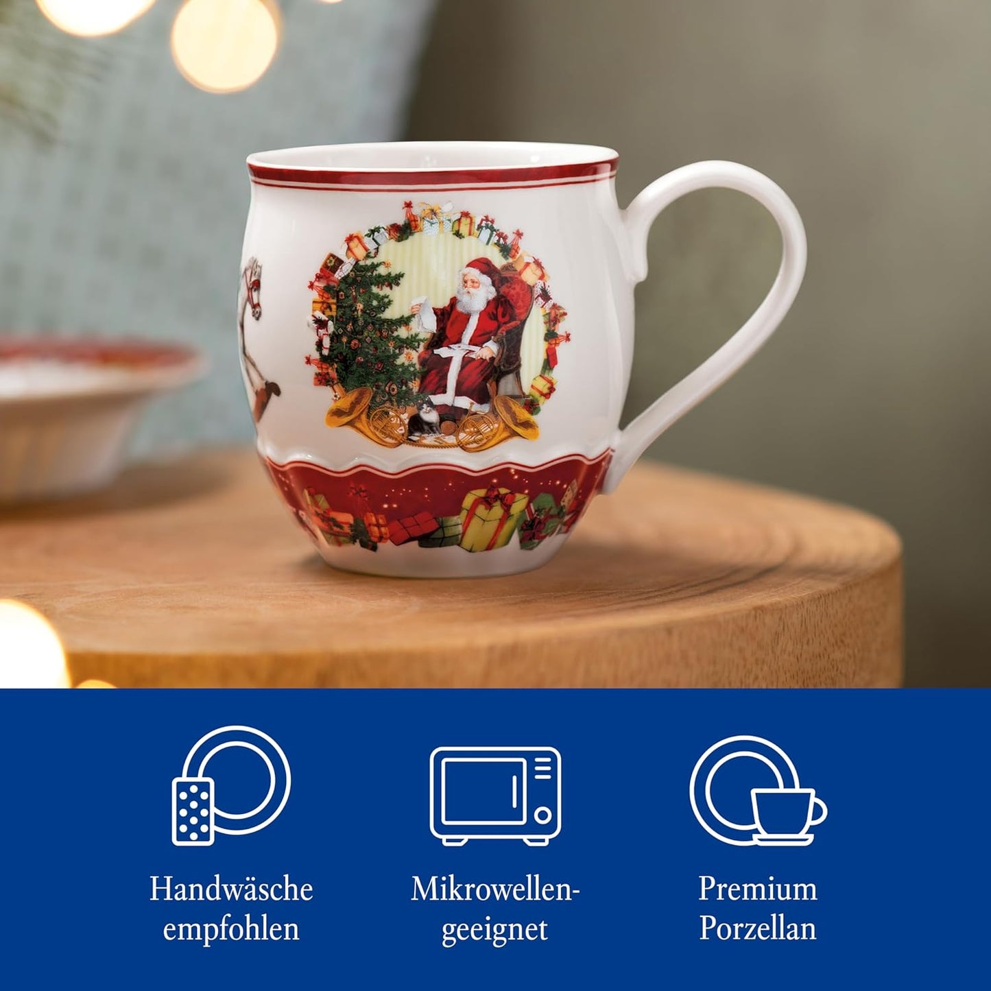 Villeroy & Boch 14-8332-4843 Coffee Mug, Porcelain, White/Coloured, 0.39 liters