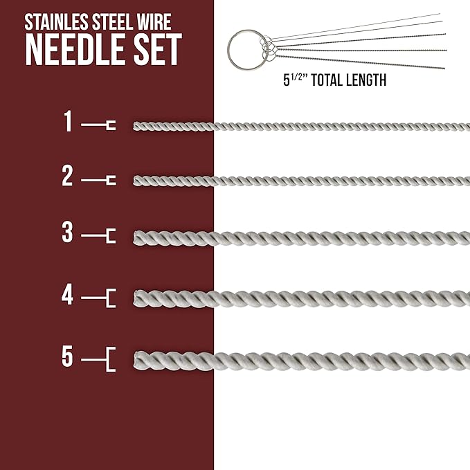 Master Airbrush Cleaning Kit 11-Piece, Airbrushing Cleaning 5 Brushes, 5 Pokers & How-to Airbrush, Cleaner Set Mini Kit