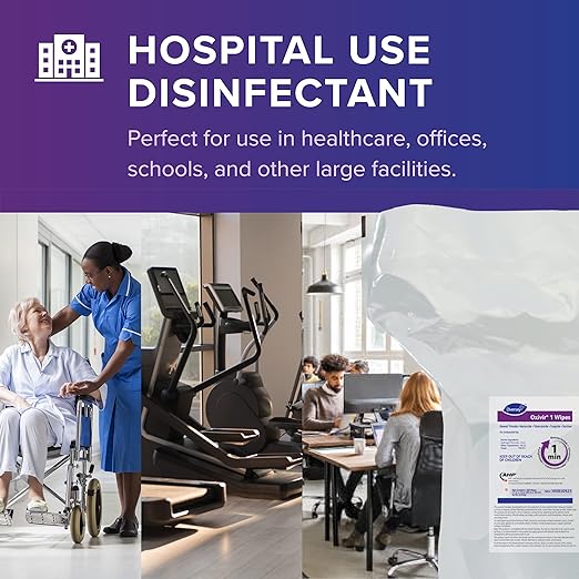 Oxivir Diversey 1 100850925 Disinfectant Cleaning Wipes, Pre-Moistened with Accelerated Hydrogen Peroxide AHP, Unscented, 160 Extra Large 11x12-Inch Wipes, 1-Refill Bag
