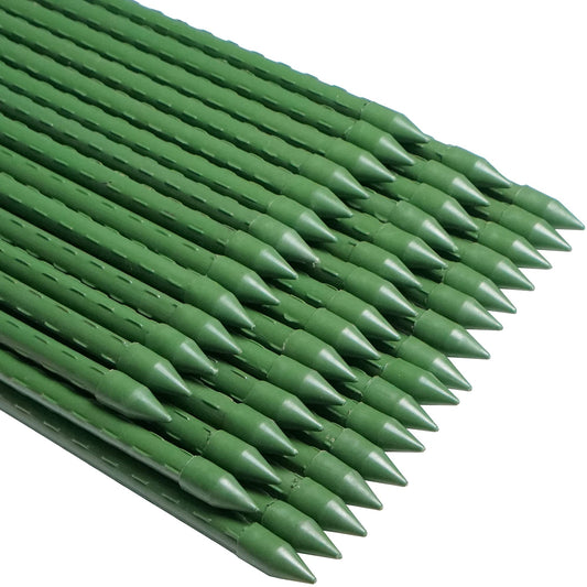 WAENLIR Garden Stakes 48 inch 4ft Sturdy Tomato Stakes, Plant Stakes for Outdoor Plants, Metal Plant Support Sticks for Gardening, Pack of 50