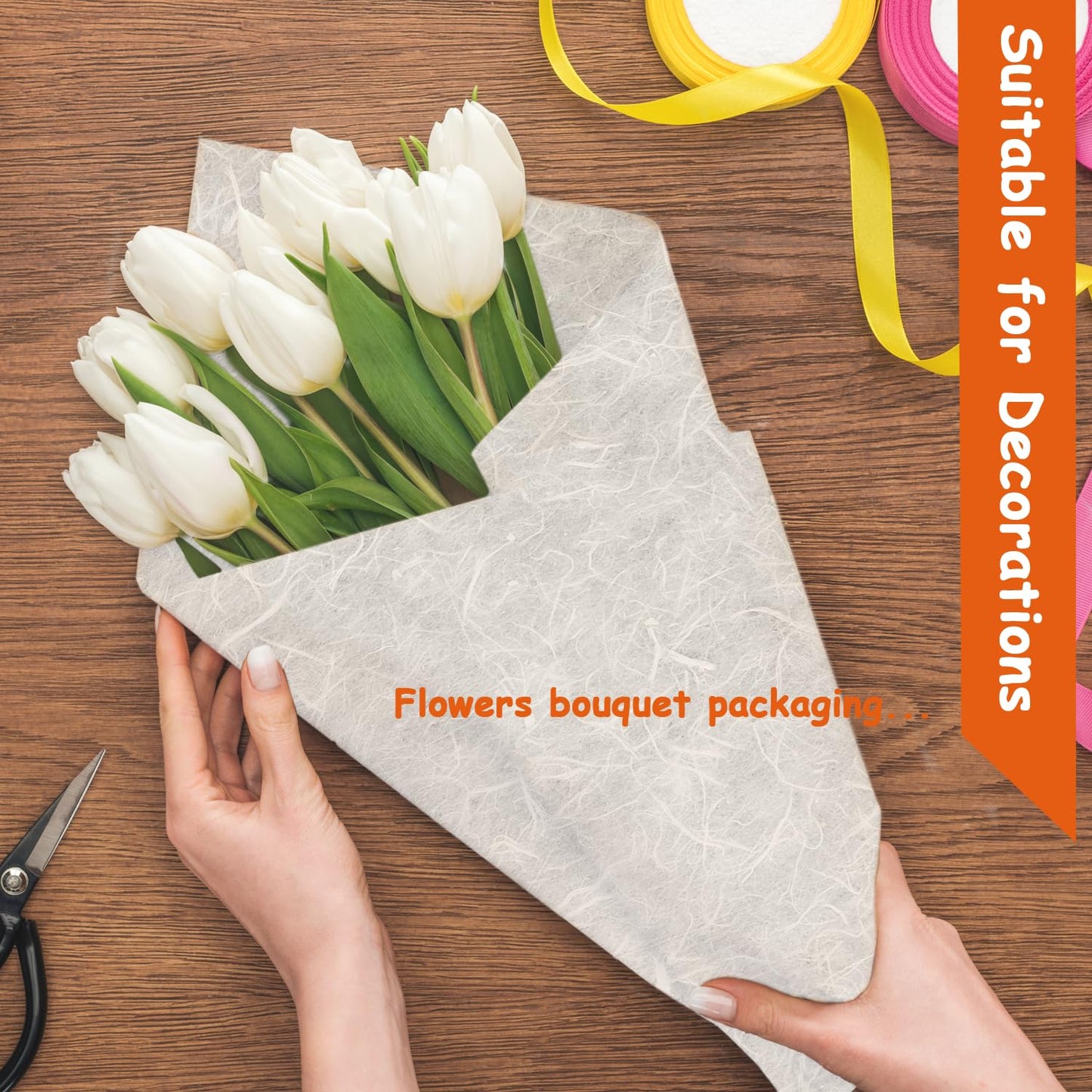 Mulberry Paper Washi Paper Rice Paper for Decoupage: 5 Rolls 11.8 x 70.87 Inches Rice Paper for Printing Decoupage Art Crafts Origami DTY