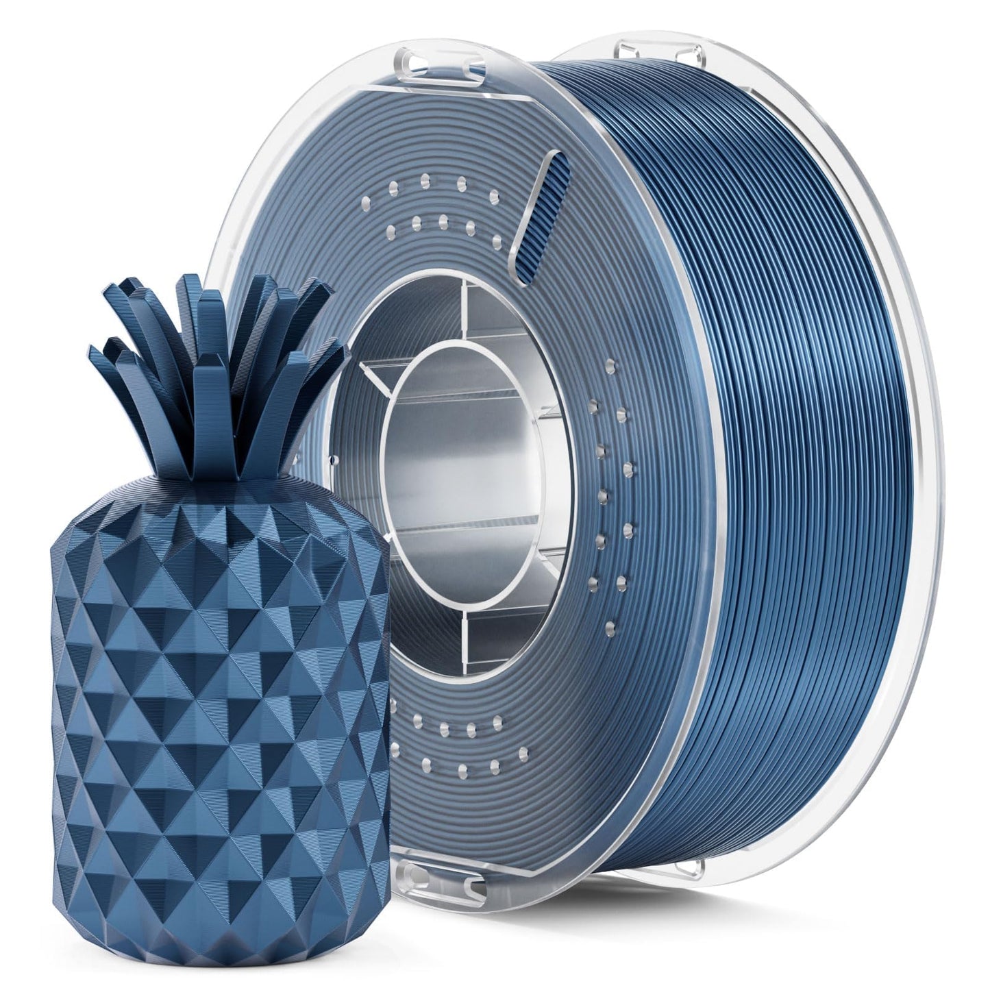 ELEGOO Metallic PLA Filament 1.75mm Metallic Blue 1KG, Metal-Like Shiny 3D Printer Filament High Dimensional Accuracy, 1kg Spool