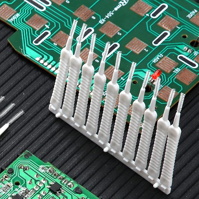 Patelai 60 Pcs Mini Shower Head Cleaner Brush Anti Clogging Nylon Cleaning Brush Multifunctional Shower Head Cleaner Nozzle for Window Slot, Phone, Keyboard, Car Vent, Little Gaps, 3D Printer Opening