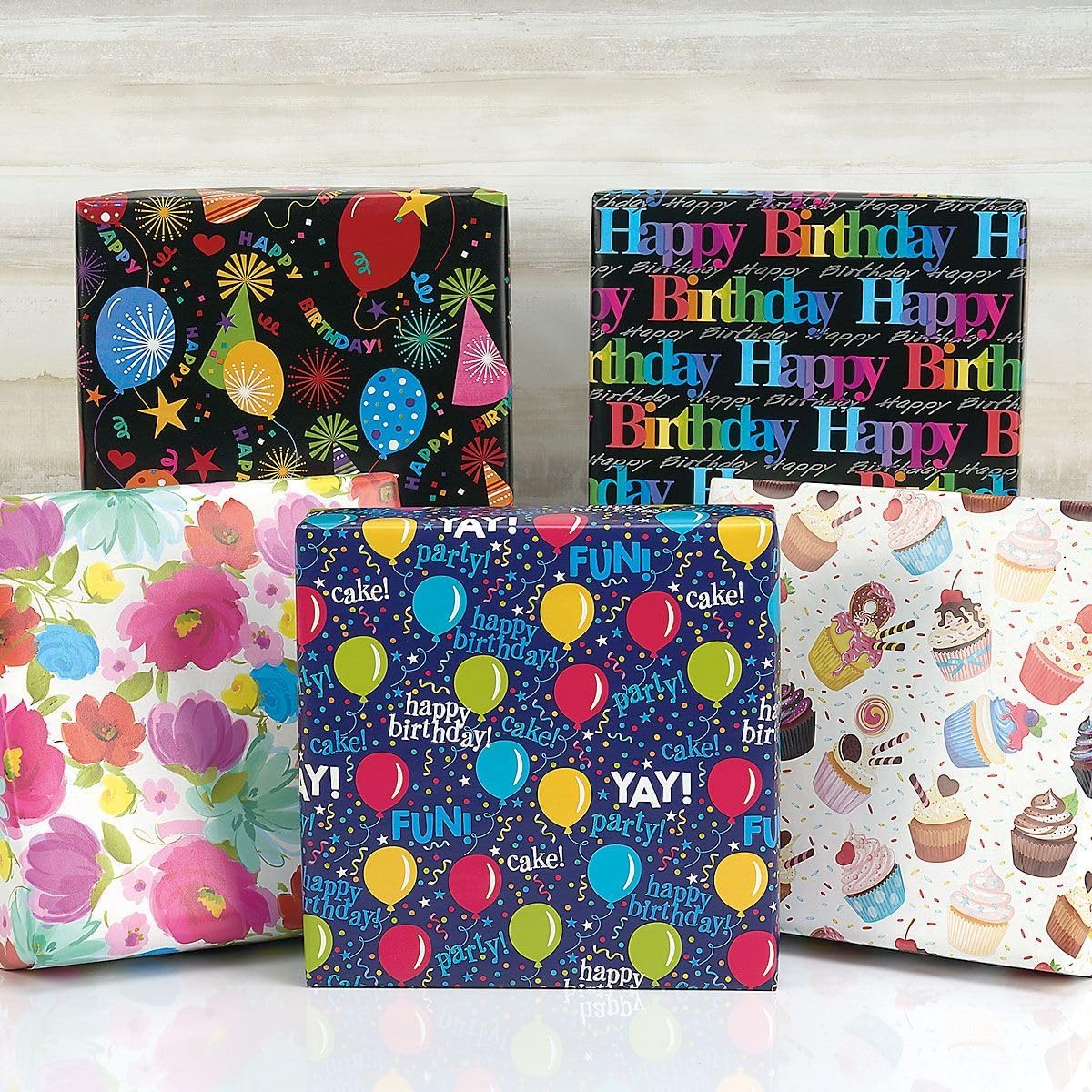 Current It's My Party Jumbo Rolled Gift Wrap - Premium Semi-Gloss 23-Inch x 32-Foot Wrapping Paper Roll, 61 Square Feet Total