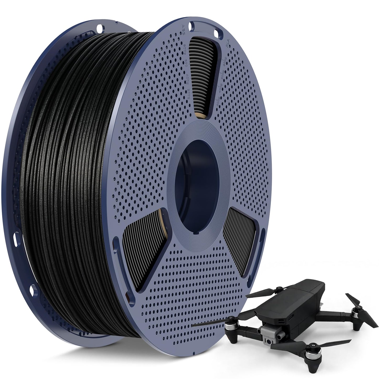 SUNLU Carbon Fiber PLA, Strong and Lightweight PLA 3D Printer Filament, PLA Filament 1.75mm Dimensional Accuracy +/- 0.02 mm, Ne