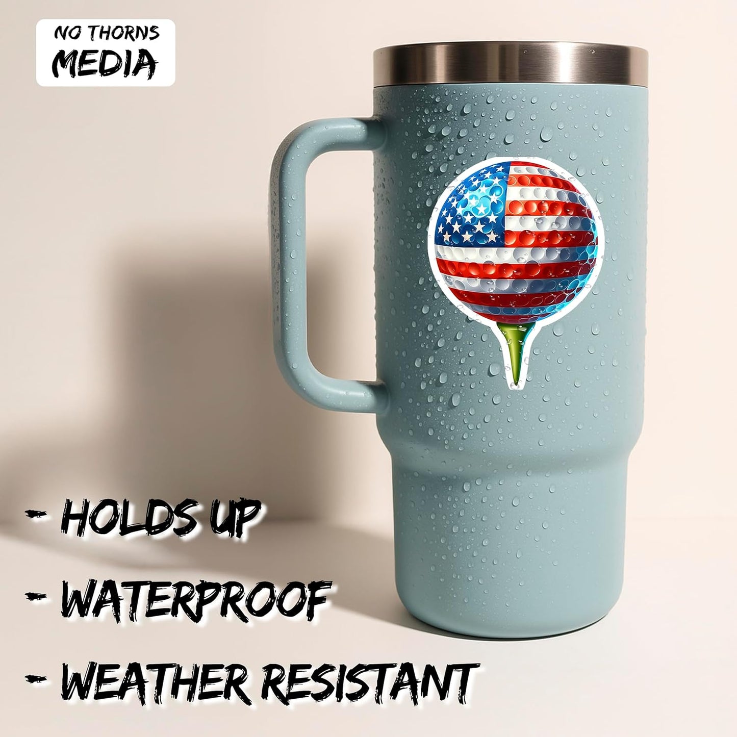 US American Flag Golf Sport Sticker 4 Inch Course Green Fairway Birdie Golfer - Waterproof Vinyl Decal for Laptop Water Bottle Car Tumbler - Durable Aesthetic Long-Lasting Stickers for Adults ID44990