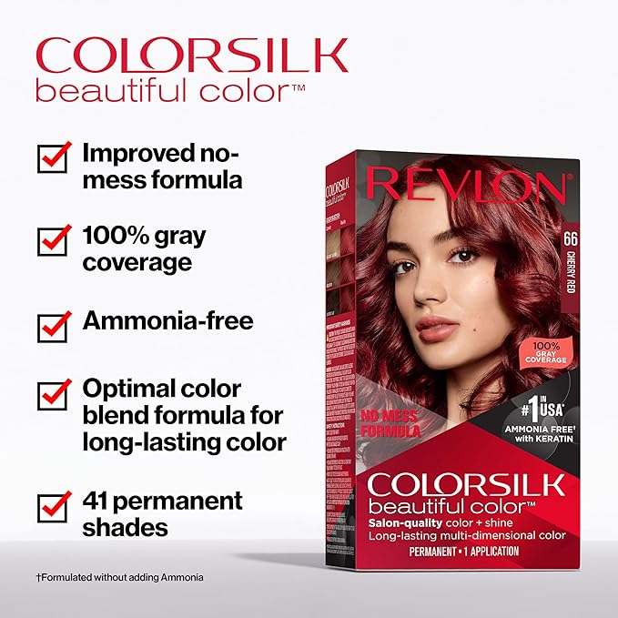 Revlon ColorSilk Permanent Hair Color, 100% Gray Coverage Dye Kit, Ammonia-Free, Keratin and Amino Acids, Blonde Shades, 73 Champagne Blonde (Pack of 3)