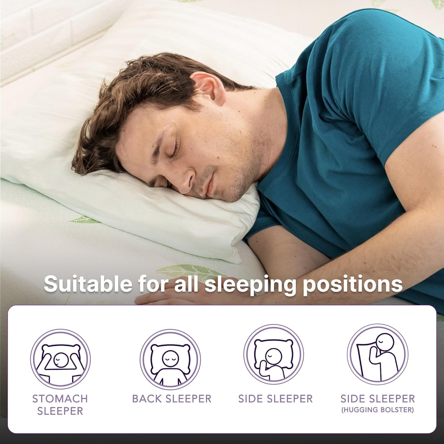 NapQueen Queen Size, 8 Inch Anula Green Tea Infused Memory Foam Mattress, Bed in a Box, CertiPUR-US Certified Mattress