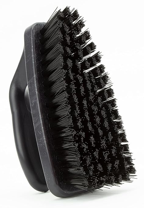SPARTA Scrub Brush with Iron Shaped Handle and Stiff Bristles, Heavy Duty Scrubber Brush for Kitchen, Bathroom, Shower, Tile, Sink, Carpet and Bakepans, Polypropylene, 6 Inches, Black, (Pack of 6)
