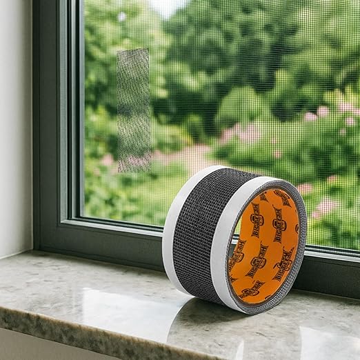 BIGTEETH Gray Screen Repair Tape - 2x79 inches Waterproof Screen Tape with Strong Adhesive Backing for Window and Door Screens,Mesh Tent Screens and Pool Screens etc