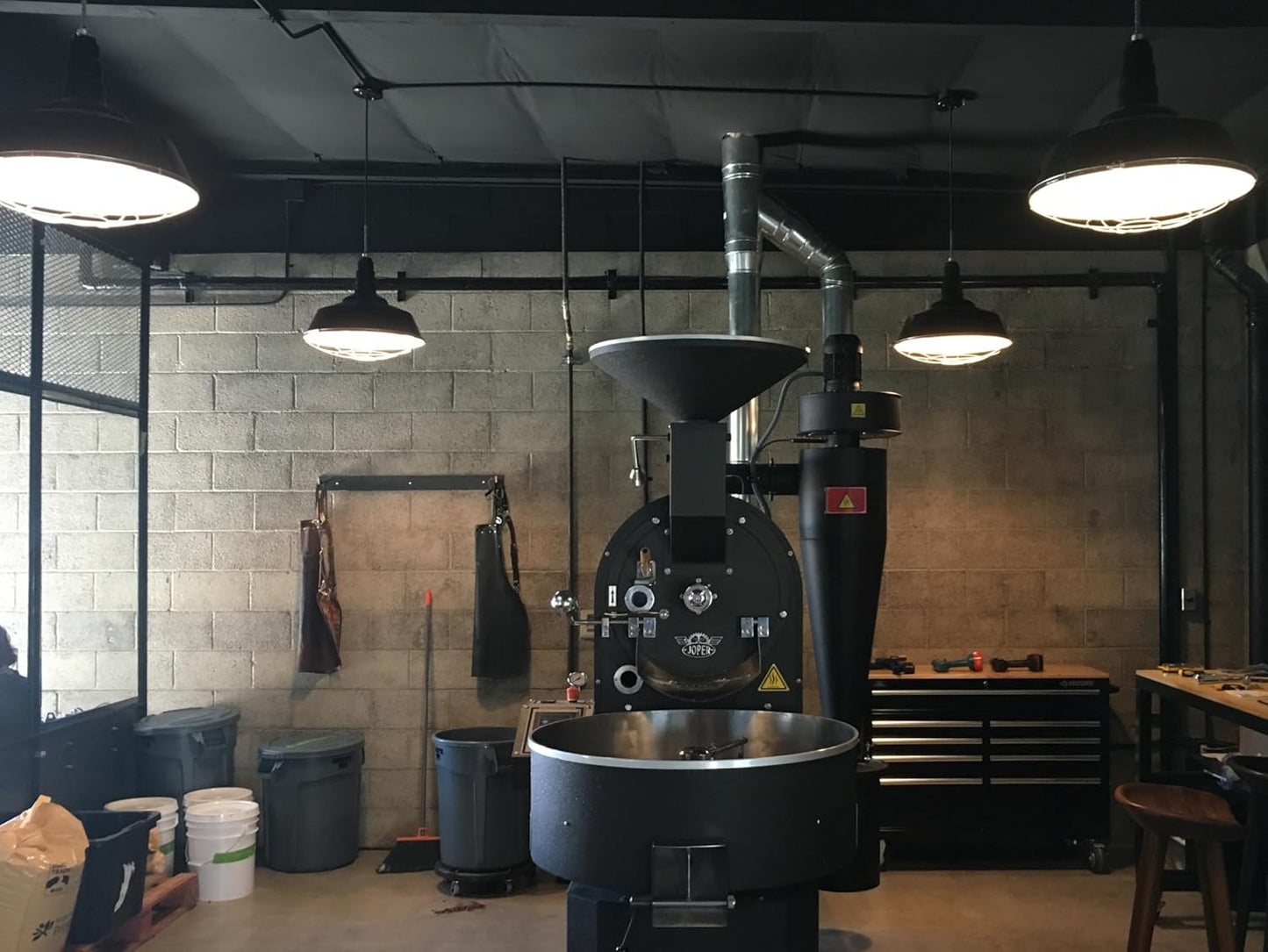 Steel Lighting Co. Manhattan Warehouse Light | Ceiling Mounted Pendant | 20 inch Dome | Black Cord | Large Steel Barn Light Made in America | White Exterior/White Interior