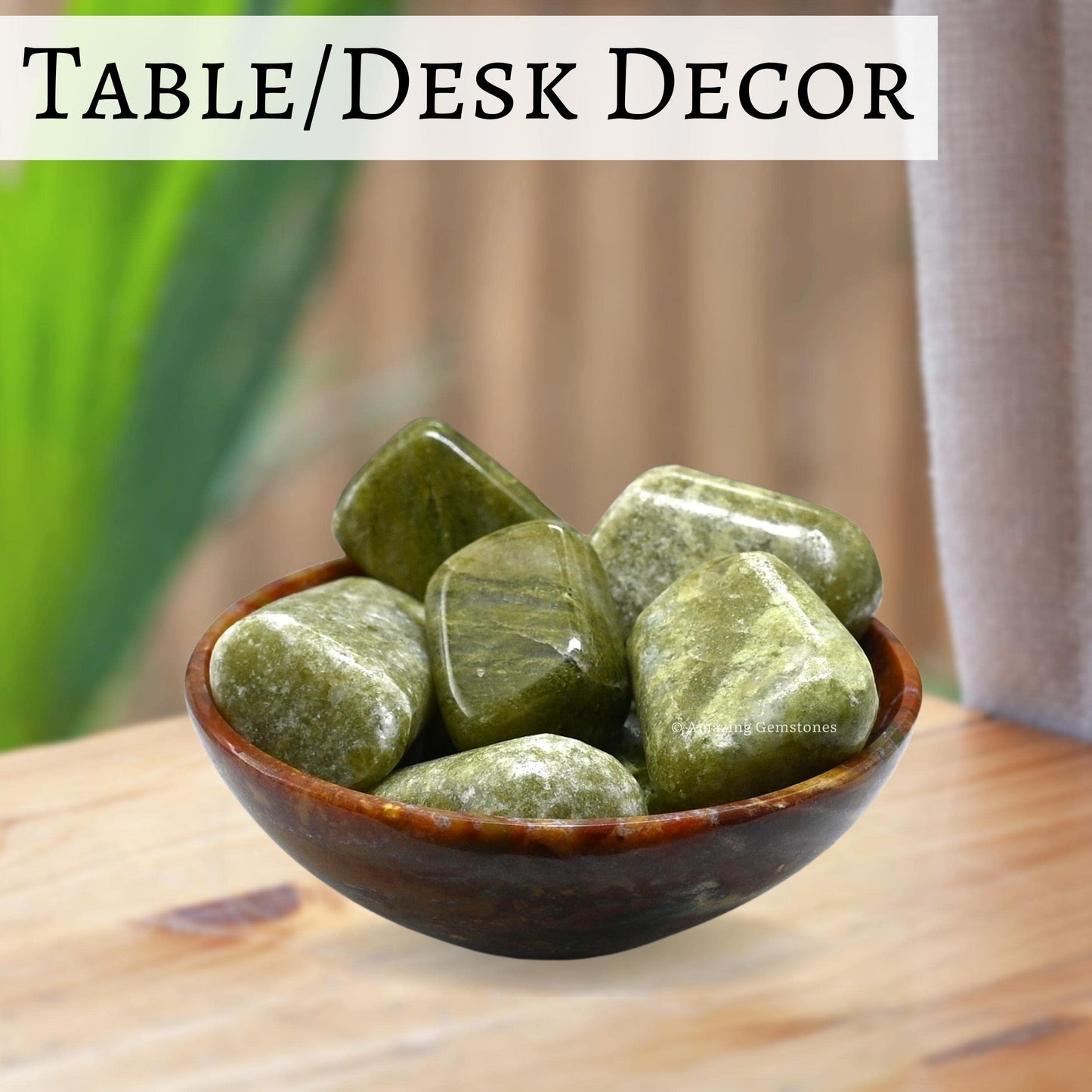 Amazing Gemstone Vesuvianite Crystals and Healing Stones Tumbled - 1000+ Carats Vesuvianite Stone, Natural Healing Stones for Energy Balance, Stress Relief - Polished Gems Rocks