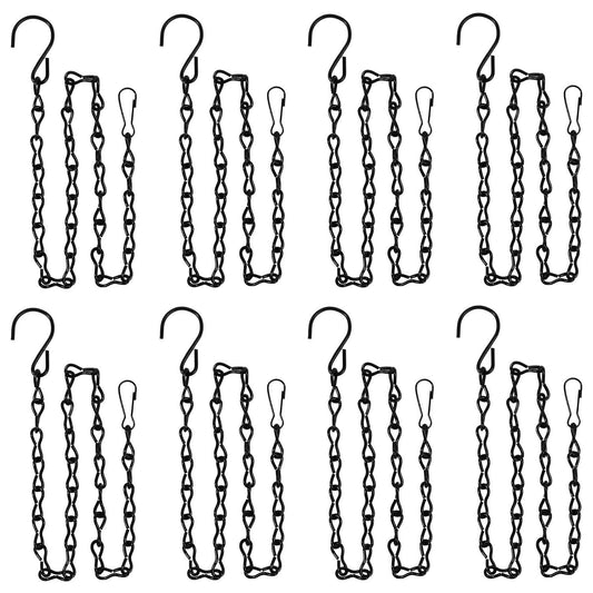 8 Pack 24 Inches Hanging Chain for Bird Feeders, Planters, Birdbaths, Billboards, Lanterns, Chalkboards, Decorative Ornaments (24 Inch 8pc)