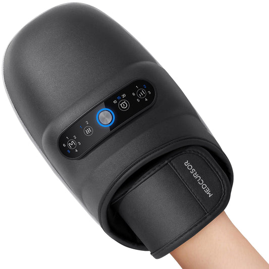 Medcursor Cordless Hand Massager, Hand Massager with Heat and Compression, Hand Warmer with Acupressure Beads, 6 Massage Modes,