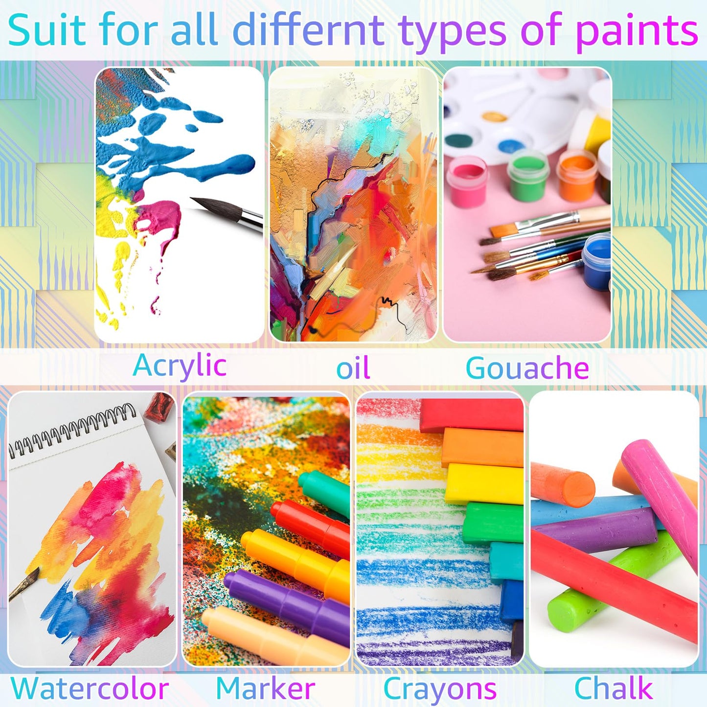 Moinchore 100 Pcs Mini Painting Canvas Panels Art Painting Canvases Panels Cotton Blank White Small Canvas Acid Free Boards for Watercolor Acrylic Oil Paint(4 x 6 Inch)