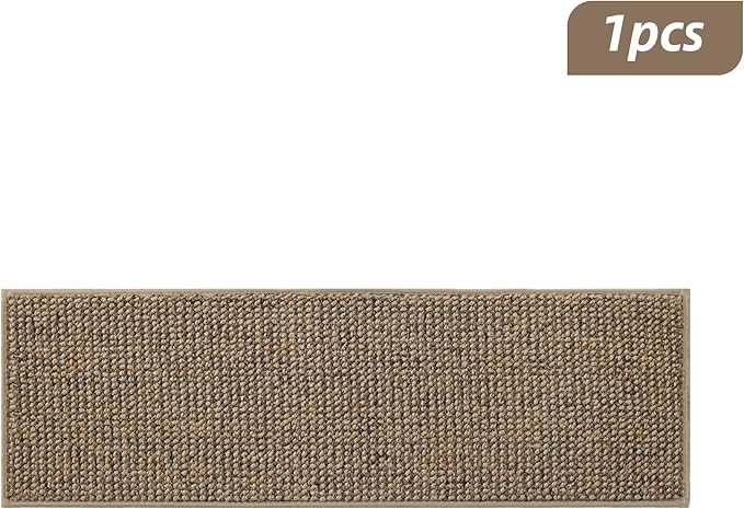 BEQHAUSE Stair Treads for Wooden Steps 28inX9in, Carpet Stair Treads Non Slip Indoor, Machine Washable Stair Runners for Kids Elders and Pets, Carpet for Stair Rugs Mat, TPE Backing, 1pcs, Taupe