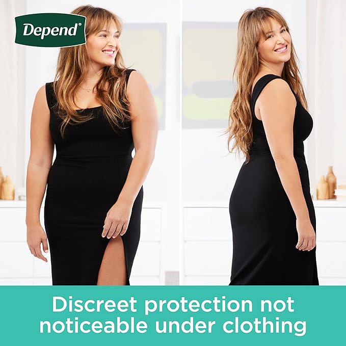 Depend Fresh Protection Adult Diapers, Incontinence & Postpartum Bladder Leak Underwear for Women, Disposable, Maximum, Medium, Blush, 30 Count, Packaging May Vary