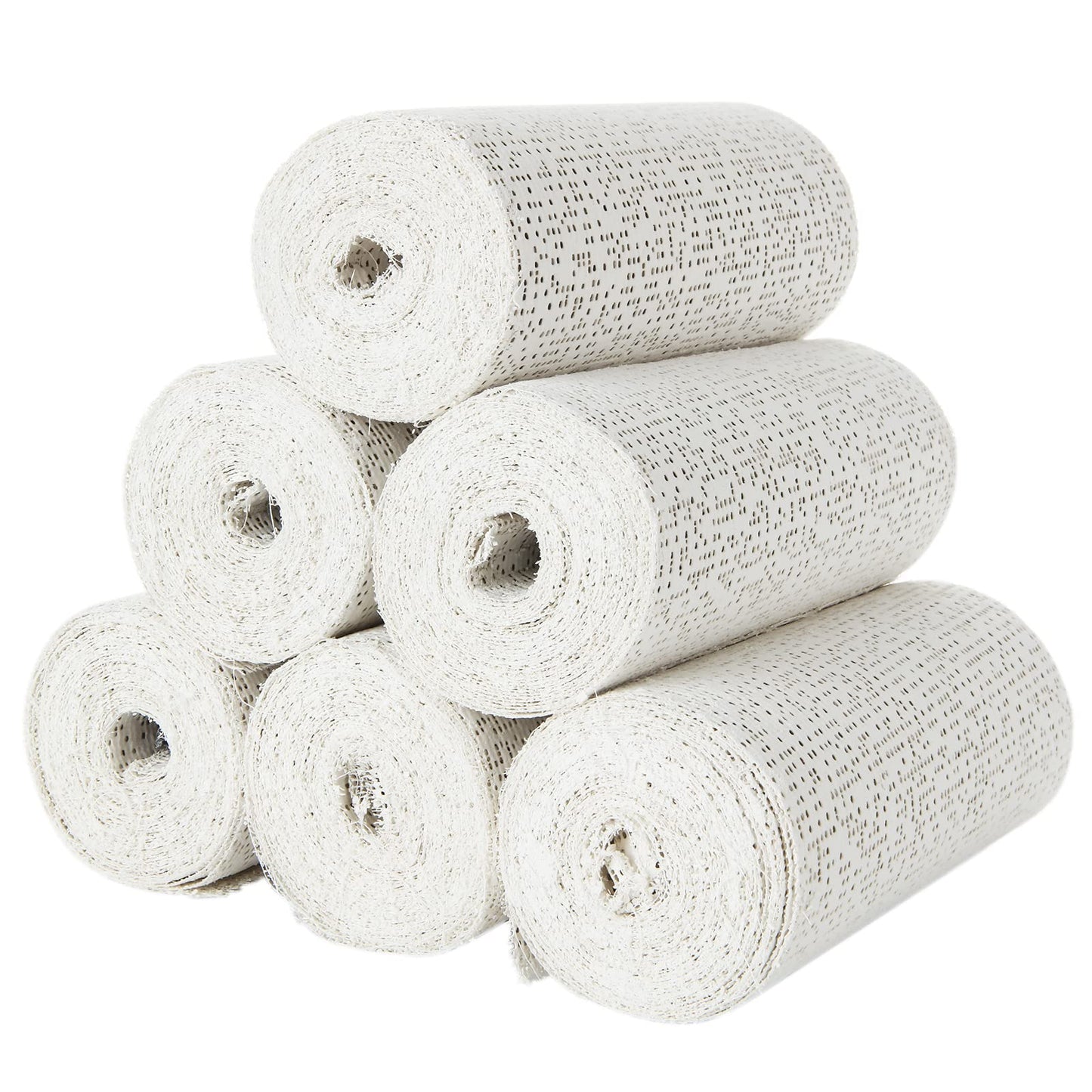 6 Pack Plaster Gauze Bandage for Hobby Craft, Each Roll 6” x 180” Plaster Cloth Rolls Bulk, Cloth Gauze Bandage for Masks, Scenery, Belly Cast (6 Inch x 15Ft/ 5yd)