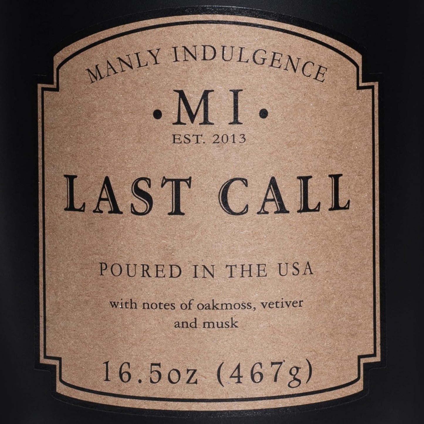 Manly Indulgence Last Call Scented Candles for Men, 16.5 oz Single Wick, Premium Soy Blend Wax, 60H Burn, Candles for Home Scented – Made in The USA