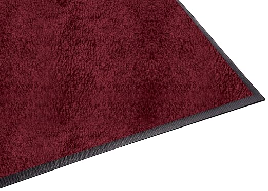 Guardian Platinum Series Indoor Wiper Floor Mat, Rubber with Nylon Carpet, 4'x8', Burgundy