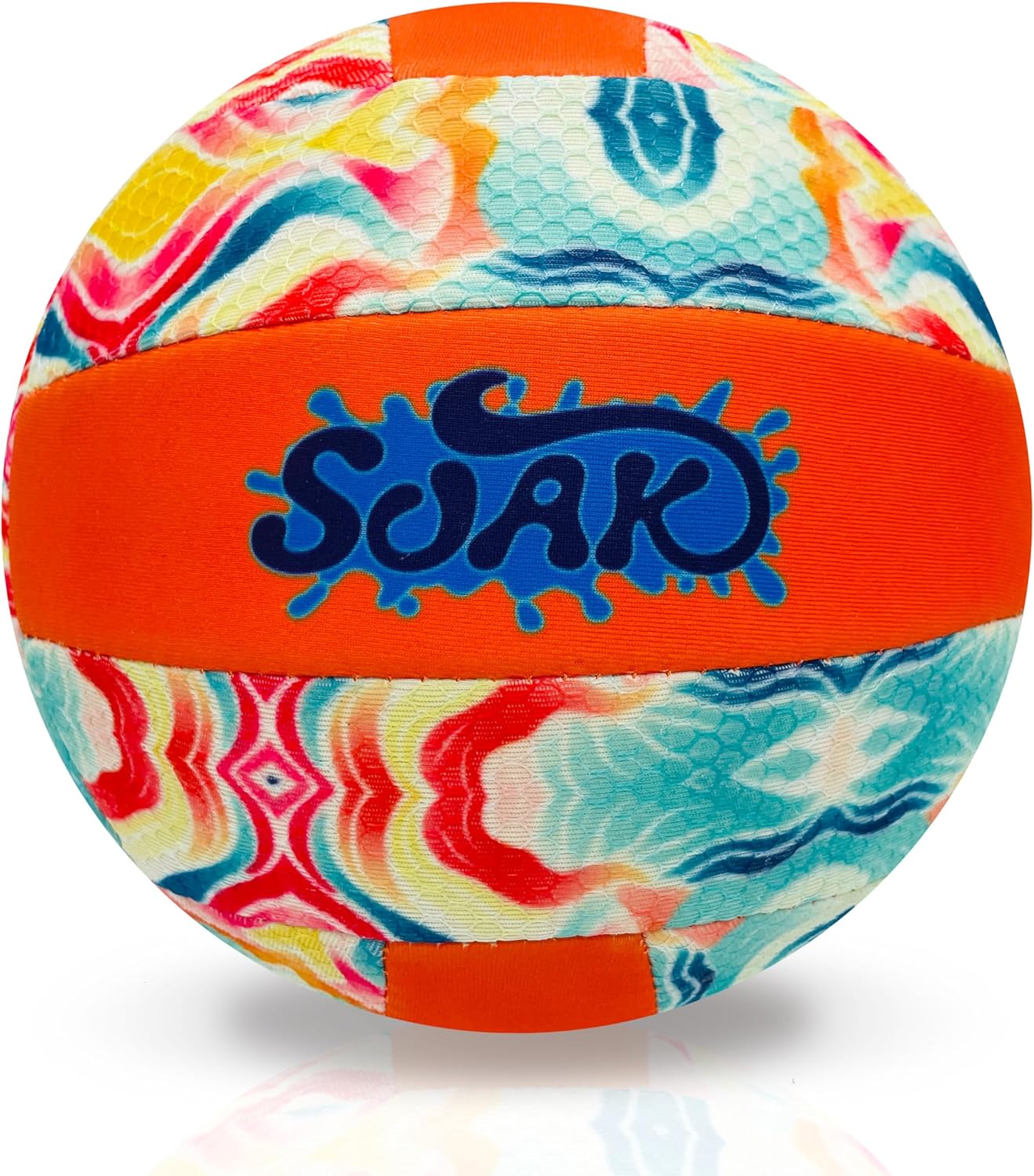 SOAK Soft Beach Volleyball - Glow at Night, Waterproof Indoor Outdoor Volleyball for Adults, Teens, and Volleyball Fans, Official Size 5