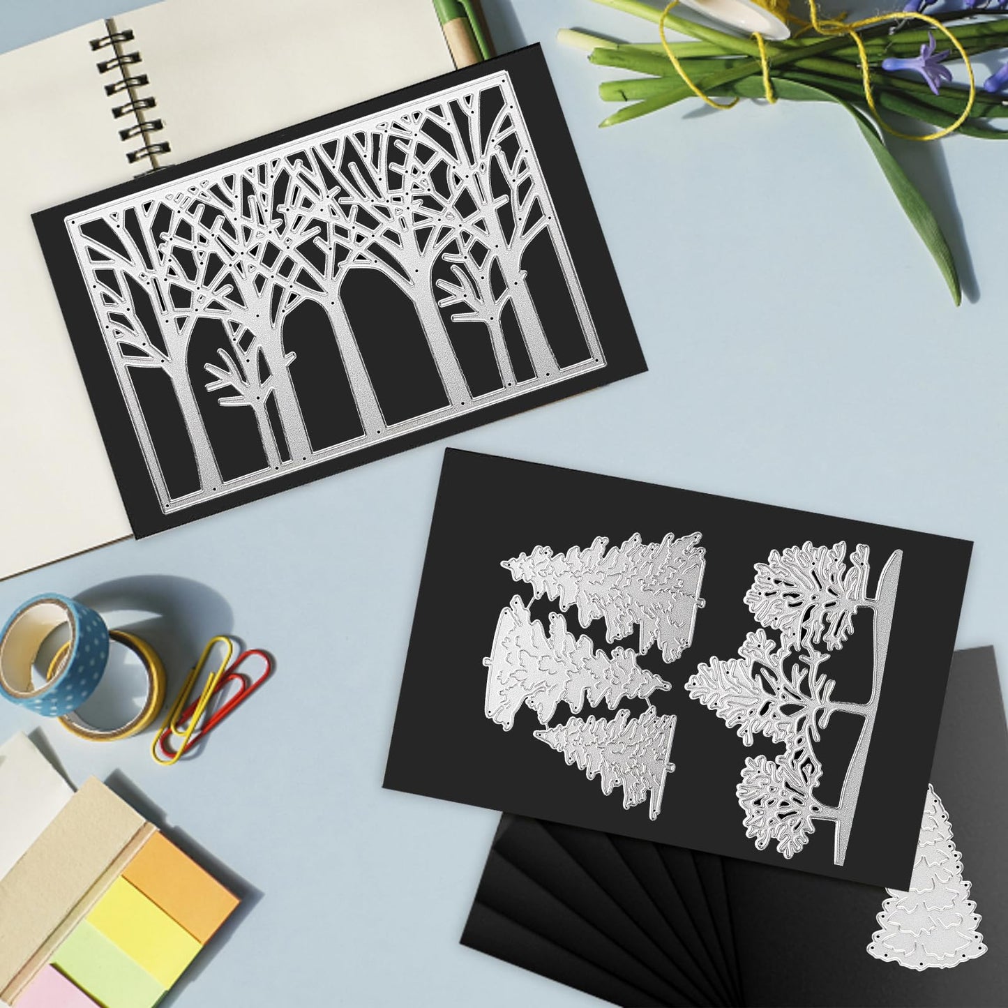 Thaibear Magnetic Sheets Non Adhesive, 5" x 7", 15 Pack Flexible Magnetic Sheets for Dies Storage Stamp, Die Cut Storage Magnet Sheet for Crafts, DIY, Photos - Easy to Cut into Any Size