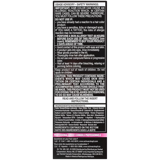Schwarzkopf Color Ultime Permanent Hair Color Cream, 5.53 Violet Ash