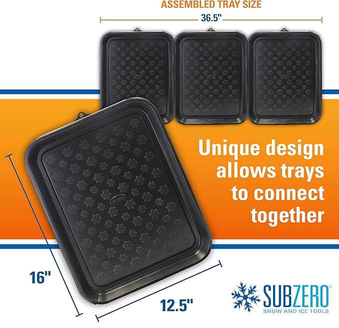 Subzero 12555 Customizable All Season Boot Tray, 3 Piece