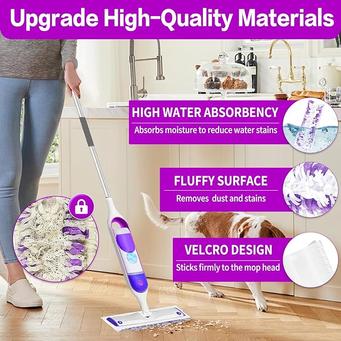Disposable Power Mop Pads Refills Compatible with Swiffer Power Mop Pads Replacement for Swiffer Power Mop Refills Multi-Surface Power Mop Pads for Safe On All Finished Floors Cleaning,25 Pack