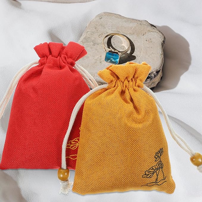 2Pcs Natural Fragrance Sachets for Closet and Freshening Cotton Linen Air Fresh Bags with Dried Flowers Floral Scent Eliminates Odors for Cars Suitcases Handbags Random Color
