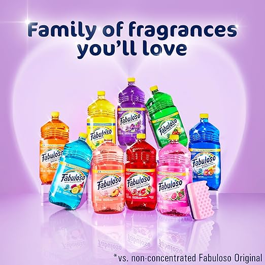 Fabuloso Multi-Purpose Cleaner & Floor Cleaner, 2X Concentrated, Lavender Scent, 56 fluid ounces (6 Pack)