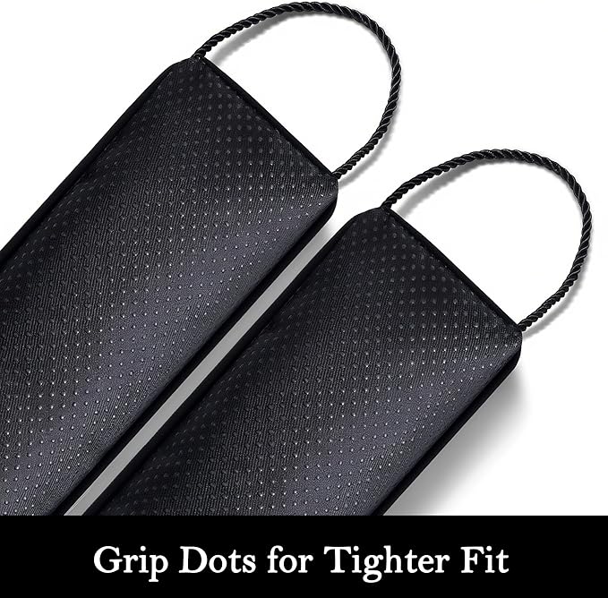 Sunolga Door Draft Stopper Blocks Hot and Cold Air with Removable Washable Cover for Bottom of Door, All-Season Seal for Noise, Light, Dust, Door Sweep for Gaps Up to 3", Home Essentials, 42", Black