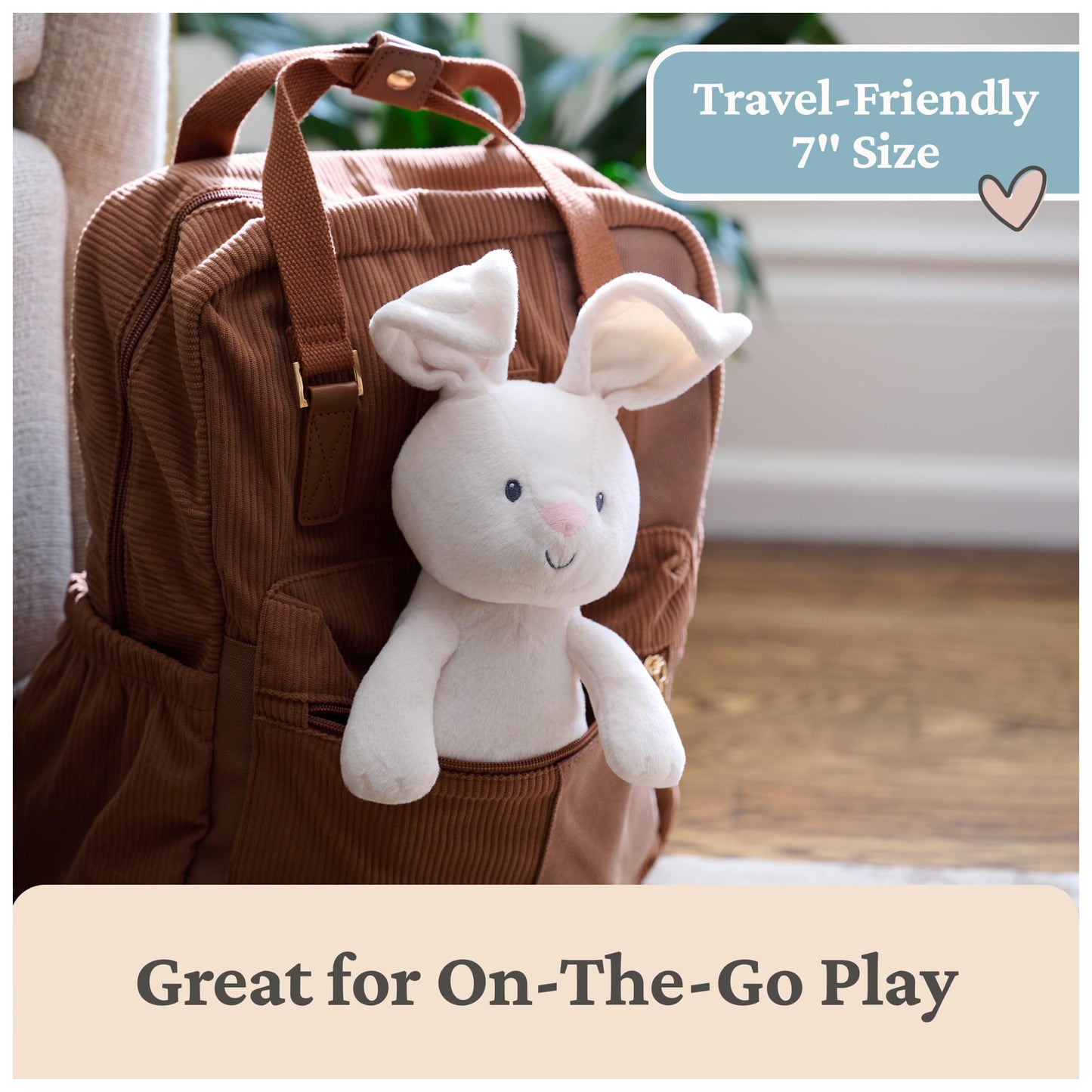 GUND Baby Peek-a-Boo Flora Bunny Plush, Bunny Rabbit Stuffed Animal, Baby Toy for Ages 0 and Up, Cream, 7" (Batteries Not Required)