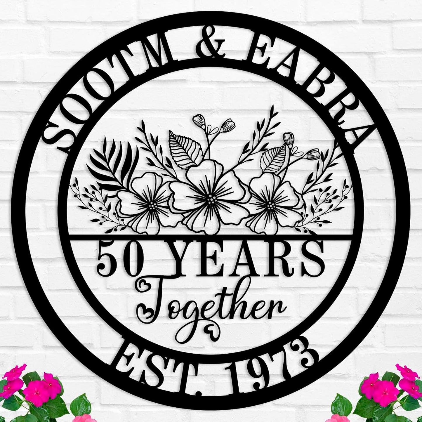 Wedding Gifts for Couples 2025 Last Name Signs for Home Personalized Metal Signs Monogram Wall Decor Personalized Family Name Anniversary Wedding Gift