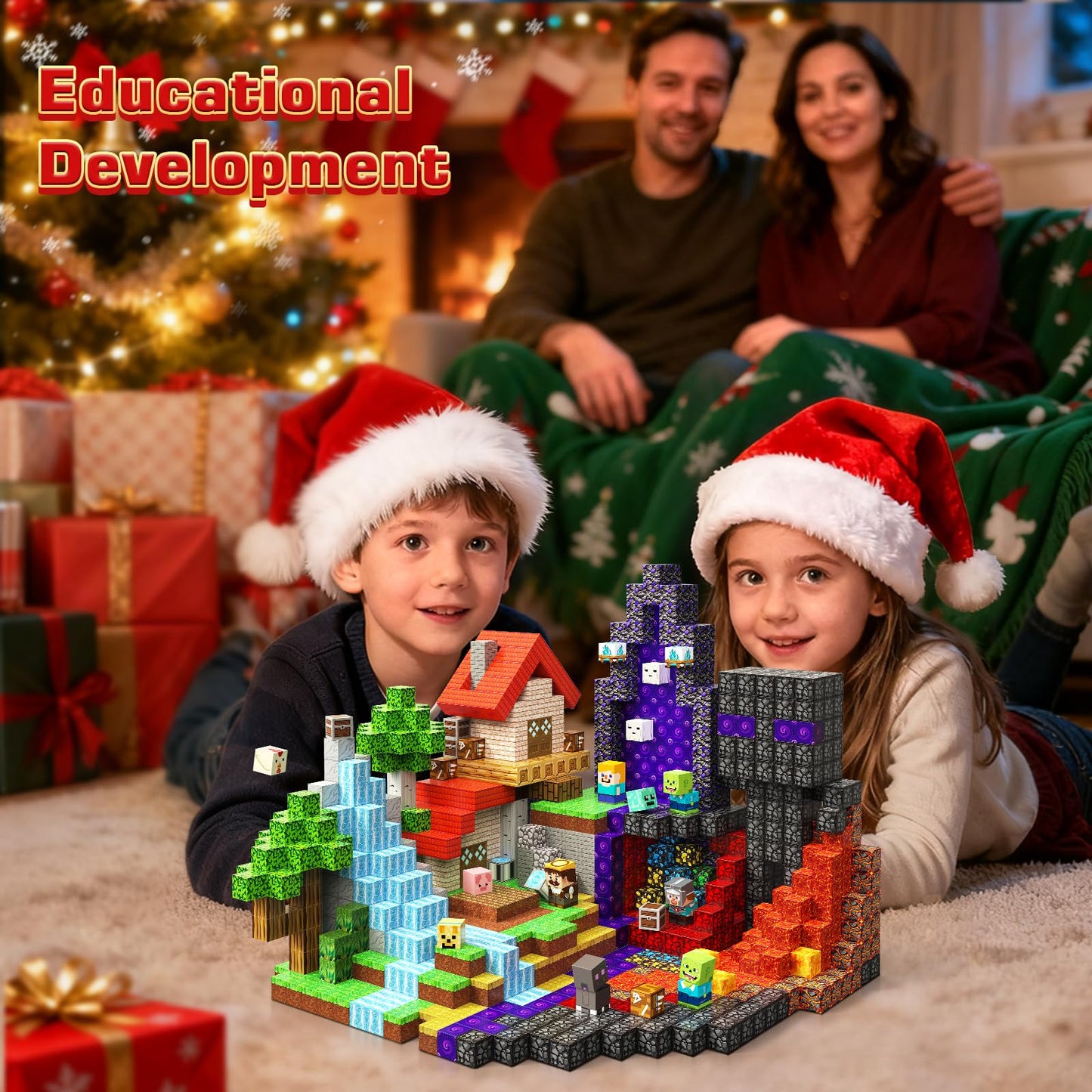 Magnetic Blocks - 150PCS Magnetic Building Blocks Toys Forest Portal Magnetic Cubes - Magnetic Toys for Montessori Toddler Birthday Gifts -STEM Construction Toys for Kids Ages 3+ for Boy & Girl