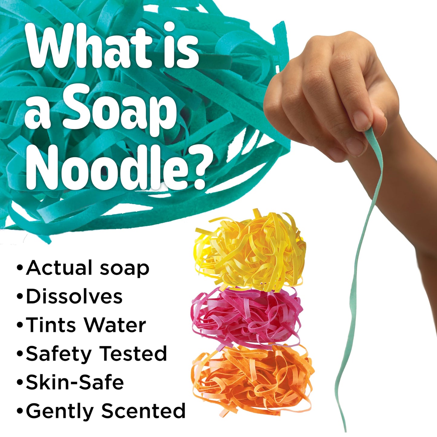 Creativity for Kids Soap Noodles Bath Art Studio – Bath Crayons, Soap Paint, Color Fizz & Confetti with Mold-Free Rubber Duck | Washable Bathtub Art & Sensory Toy Set for Toddlers and Kids (Ages 3+)