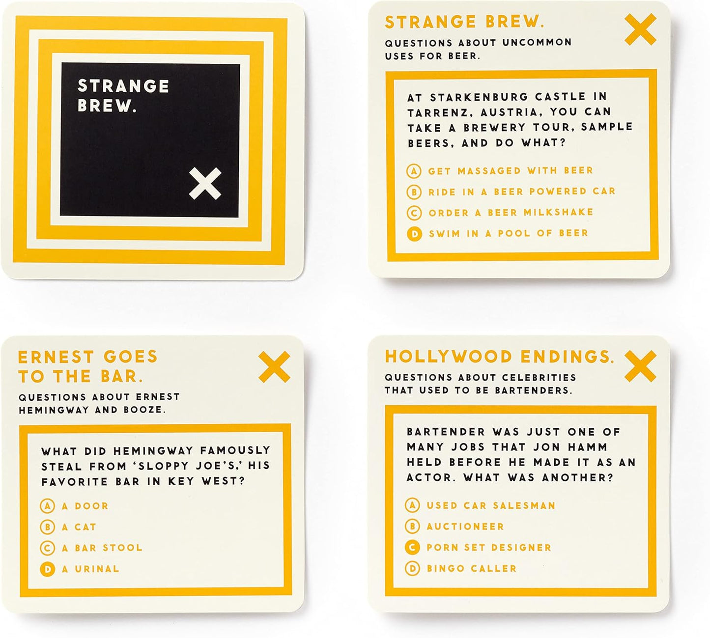 Brass Monkey Trivial Drinking – Trivia Card Game Set with 200 Unique Questions About Random Drinking Knowledge for Adults
