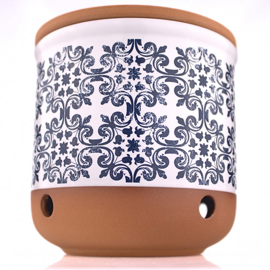 Okavango Ceramic Garlic Keeper - garlic keepers - garlic storage container- Garlic Holder Countertop -Garlic Jar - garlic keeper for counter - garlic container (Terracotta, 16oz)