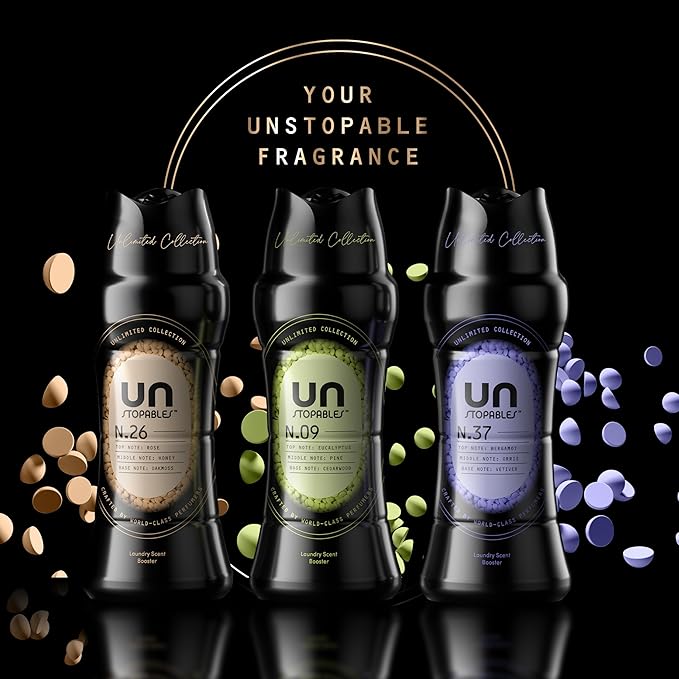Downy Unstopables Unlimited Collection In-Wash Laundry Scent Booster Beads, No. 26, Fine Fragrance, Long-Lasting Fresh Scent Beads, 21.1 oz