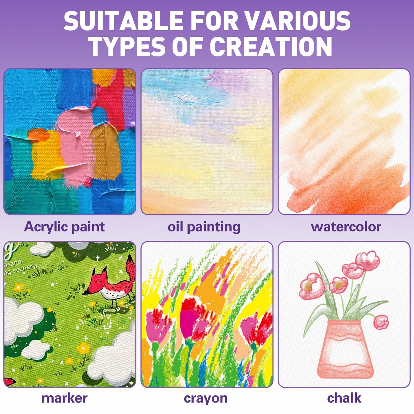 ESRICH 48 Pack Canvas for Painting 11x14, Canvas Boards for Painting Cotton Primed Acid Free Blank Canvas Panels for Oil Paint, Watercolor, Acrylic Paint, Gouache and Tempera.