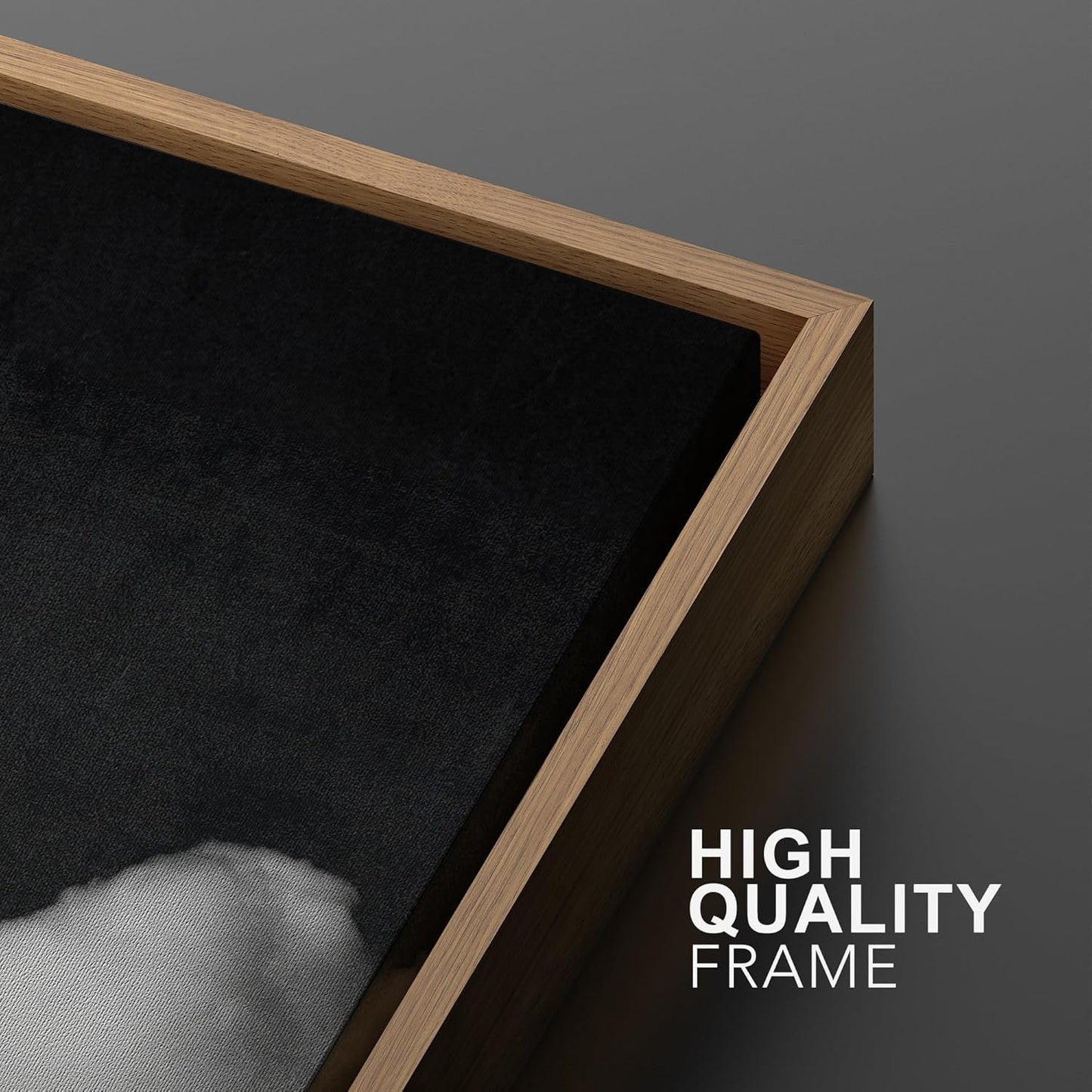 SIGNWIN Framed Canvas Print Wall Art Moody Black and White Cloud Illustrations Modern Art Decorative Contemporary for Living Room, Bedroom, Office - 16"x24"x2 Natural