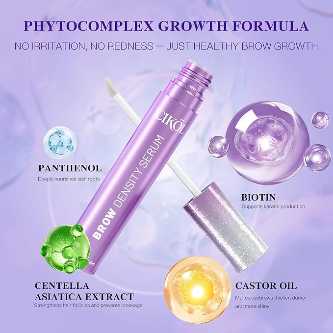 Eyebrow Growth Serum - Eyebrow Serum to Grow Brows with Advanced Formula to Boost Longer Fuller and Thicker Looking Eyebrows - Brow Serums 8ml Value Size - Vegan & Prostaglandin-Free