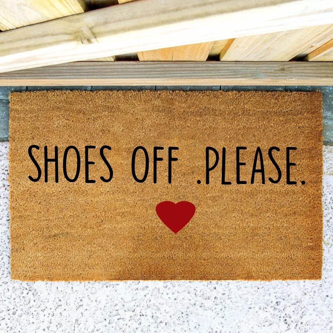 Shoes Off, Please. Non Slip Entryway Rugs for Indoor Entrance Floor Door Mat Dries Quickly Kitchen Mat Natural Durable Easy to Maintain 18x30 inch