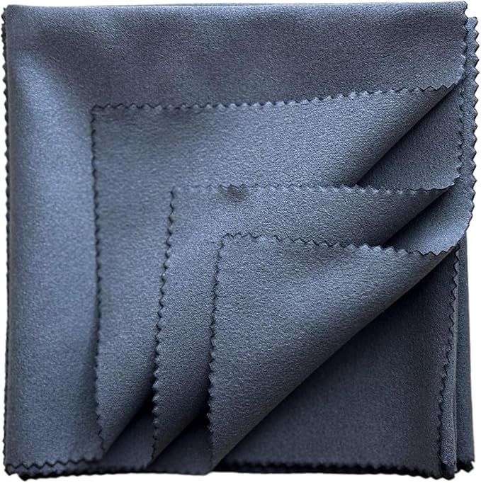 Silicone Gun Cleaning Cloth Set, 12 x 12 inch, 5-Pack, Gray, Lint-Free for Firearms and Tools