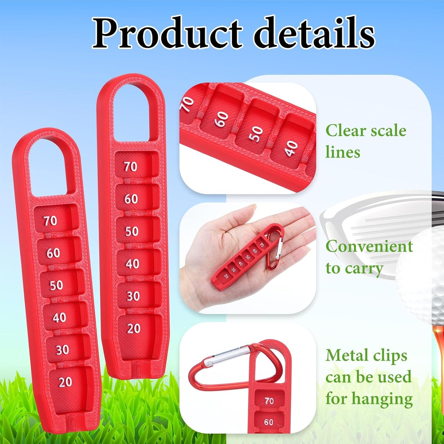 2pcs Golf Tee Elevator Golf Tee Height Adjuster Outdoor Golfs Training Aid Precision Tees Height Setter for Accurate Placement and Game Performance
