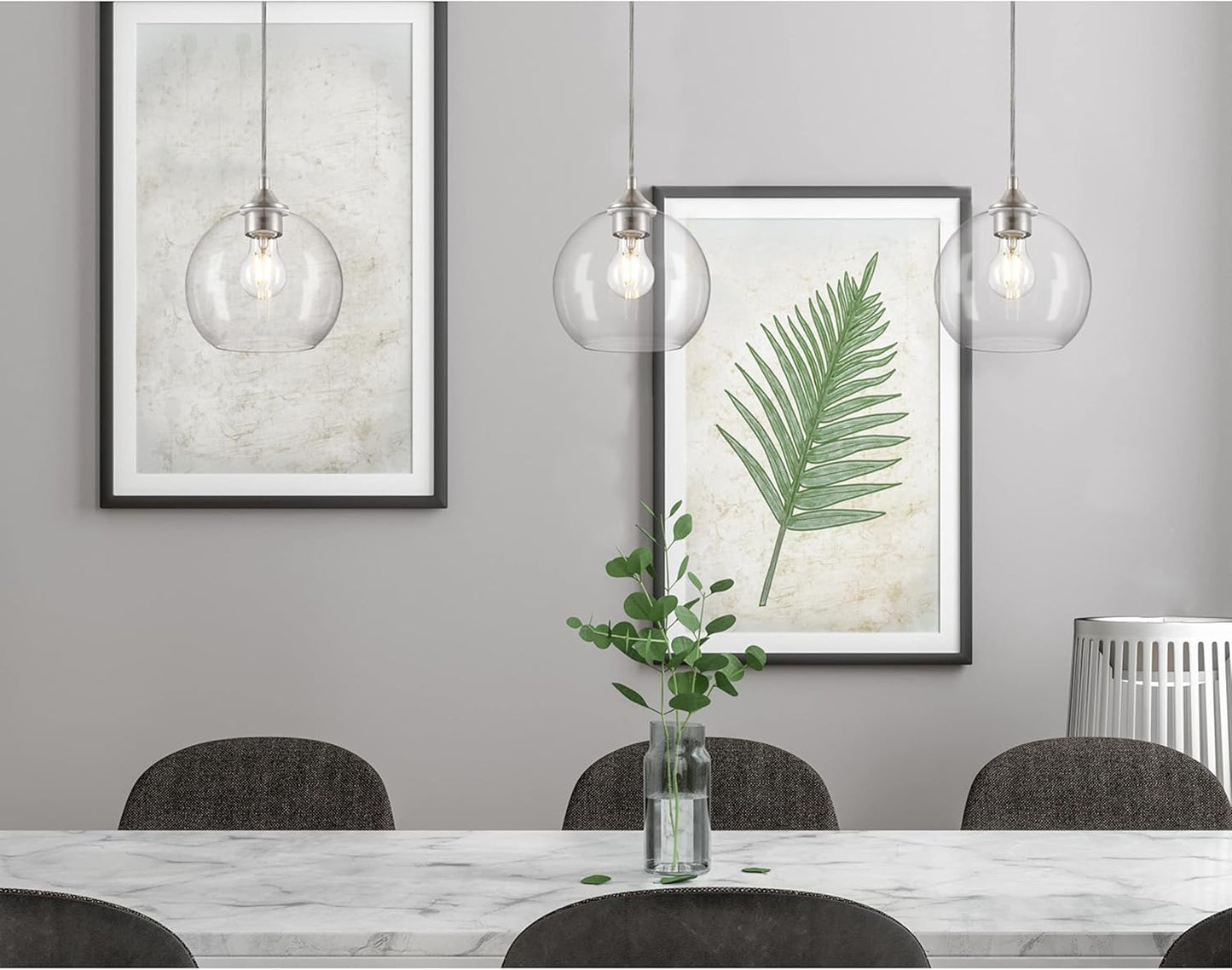 Westinghouse 6130500 Tatze Contemporary One Light Indoor Mini Pendant, Brushed Nickel Finish, Clear Glass