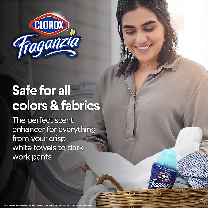 Clorox Fraganzia Laundry Scent Booster Crystals in Ocean Scent - Scented In-Wash Freshener Beads for Fresh, Clean, Great Smelling Clothes and Linens, 18 Oz - 2 Pack