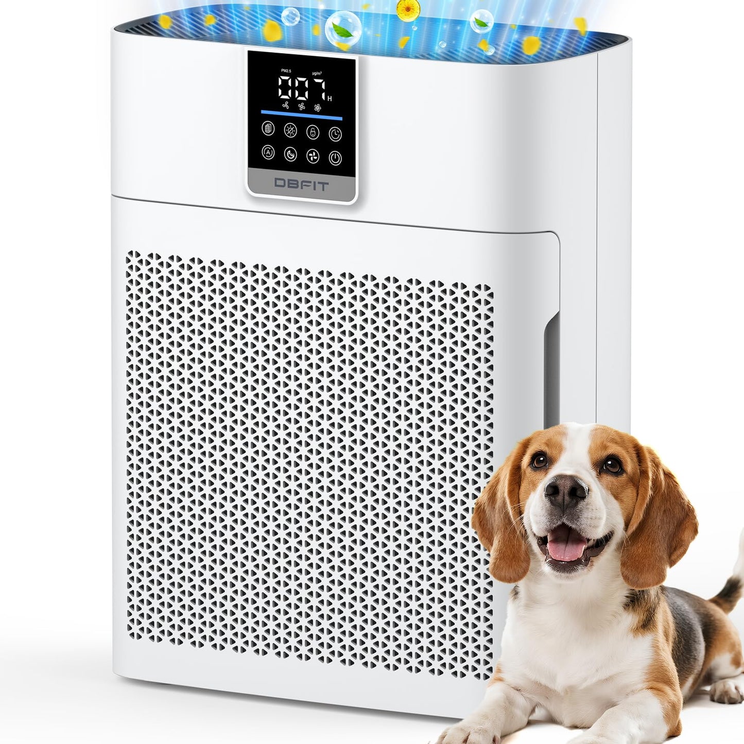 Air Purifiers for Home Large Room up to 2180 Sq Ft, DBFIT HEPA Air Purifier with Washable Nylon Pre-Filter, PM2.5 Air Quality Se